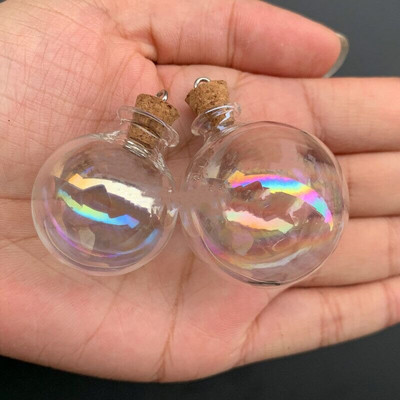 8X Rainbow staklene boce Mini boca za napitak Plutene staklene bočice Vjenčanje DIY Drift boca Bočica želja Bočica parfema Privjesak za automobil