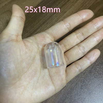 10X Rainbow mini cső csengő tégelyek üveggömb buborék fedő domediy üveg kívánságüveg fiola medál nyaklánc dekor babaház játék