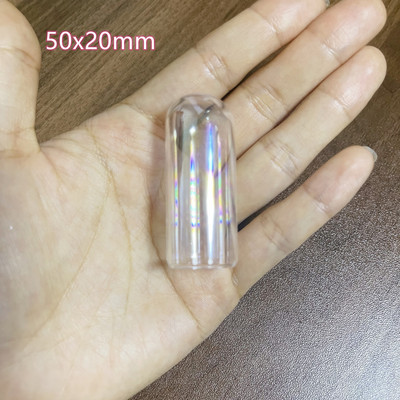 10X Rainbow mini cső csengő tégelyek üveggömb buborék fedő domediy üveg kívánságüveg fiola medál nyaklánc dekor babaház játék