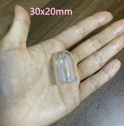 10X Rainbow mini cső csengő tégelyek üveggömb buborék fedő domediy üveg kívánságüveg fiola medál nyaklánc dekor babaház játék