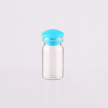 20 τεμ. Μίνι γυάλινα μπουκάλια 0,5 ml άδεια βάζα δειγμάτων με πλαστικά / σιλικόνη / πώματα φελλού για DIY Craft Decoration Μπουκάλι αποθήκευσης
