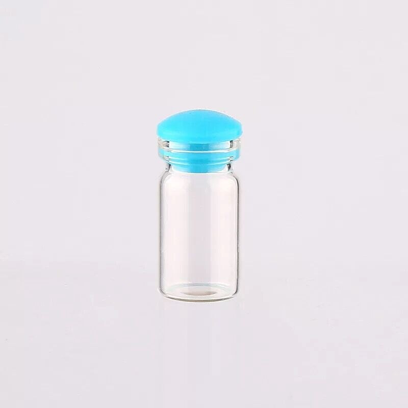 20 buc. Mini sticle de sticlă de 0,5 ml Borcane de probă goale cu dopuri din plastic/ silicon/plută pentru bricolaj, decorațiuni, sticle de depozitare