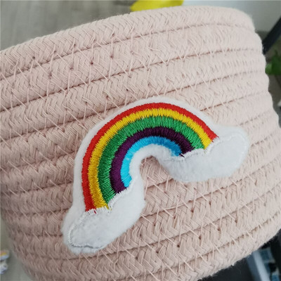 15X9CM mini játéktároló kosár pamut kötél szőtt egyéb termékek szervező tartály gyerekeknek baba gyerekjátékok