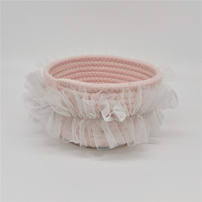 15X9CM mini játéktároló kosár pamut kötél szőtt egyéb termékek szervező tartály gyerekeknek baba gyerekjátékok