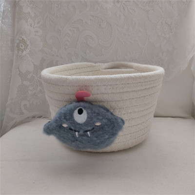 15X9CM mini játéktároló kosár pamut kötél szőtt egyéb termékek szervező tartály gyerekeknek baba gyerekjátékok