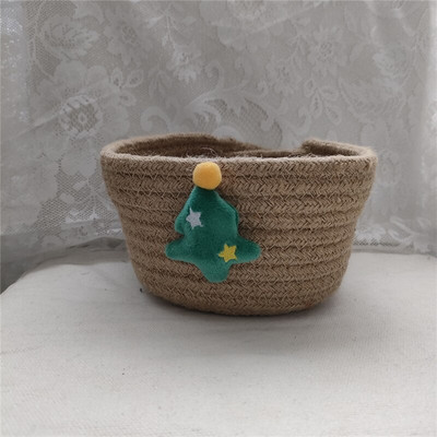 15X9CM mini játéktároló kosár pamut kötél szőtt egyéb termékek szervező tartály gyerekeknek baba gyerekjátékok