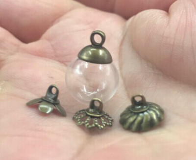 5tk 10mm klaasist maakera medaljon õõnes mulli kupli kate sooviga pudelipurgi kaelakee ümmargune pallikera võluviaal isetehtud ripats