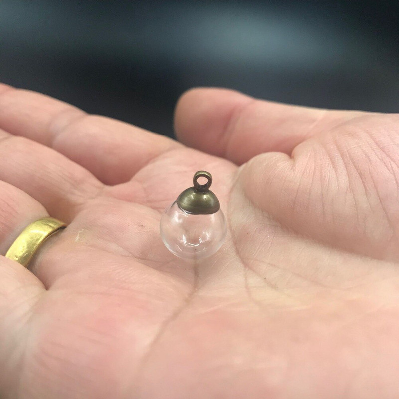 5tk 10mm klaasist maakera medaljon õõnes mulli kupli kate sooviga pudelipurgi kaelakee ümmargune pallikera võluviaal isetehtud ripats