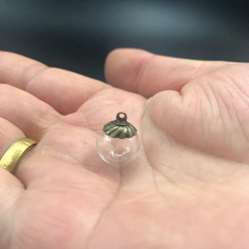 5tk 10mm klaasist maakera medaljon õõnes mulli kupli kate sooviga pudelipurgi kaelakee ümmargune pallikera võluviaal isetehtud ripats