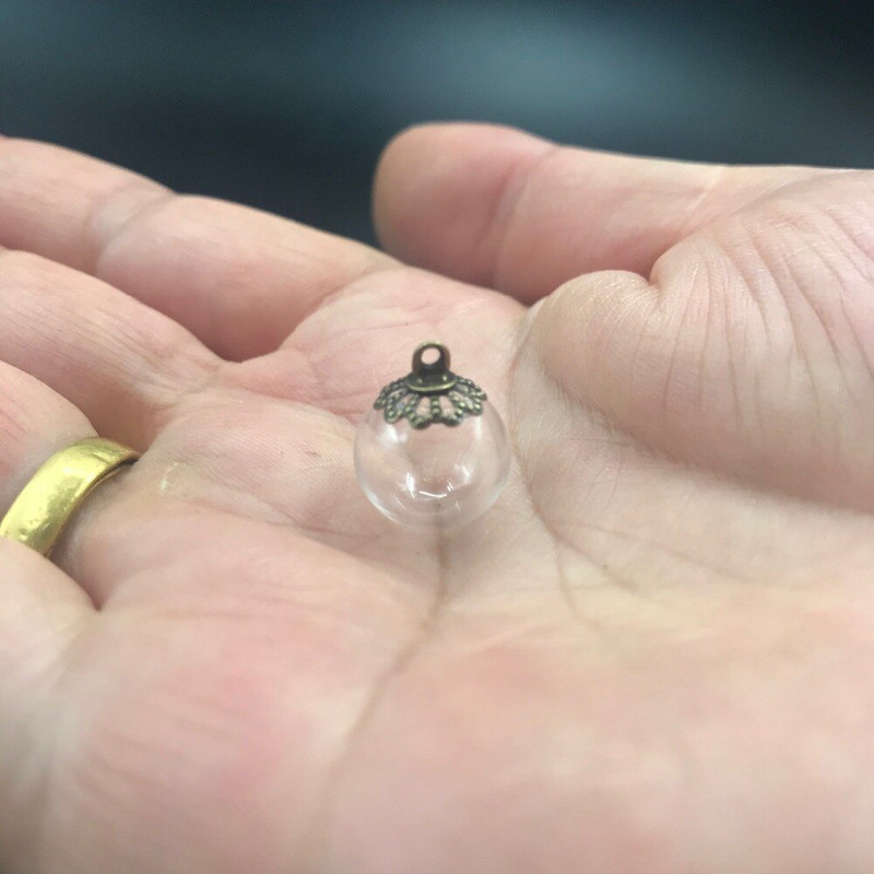 5tk 10mm klaasist maakera medaljon õõnes mulli kupli kate sooviga pudelipurgi kaelakee ümmargune pallikera võluviaal isetehtud ripats