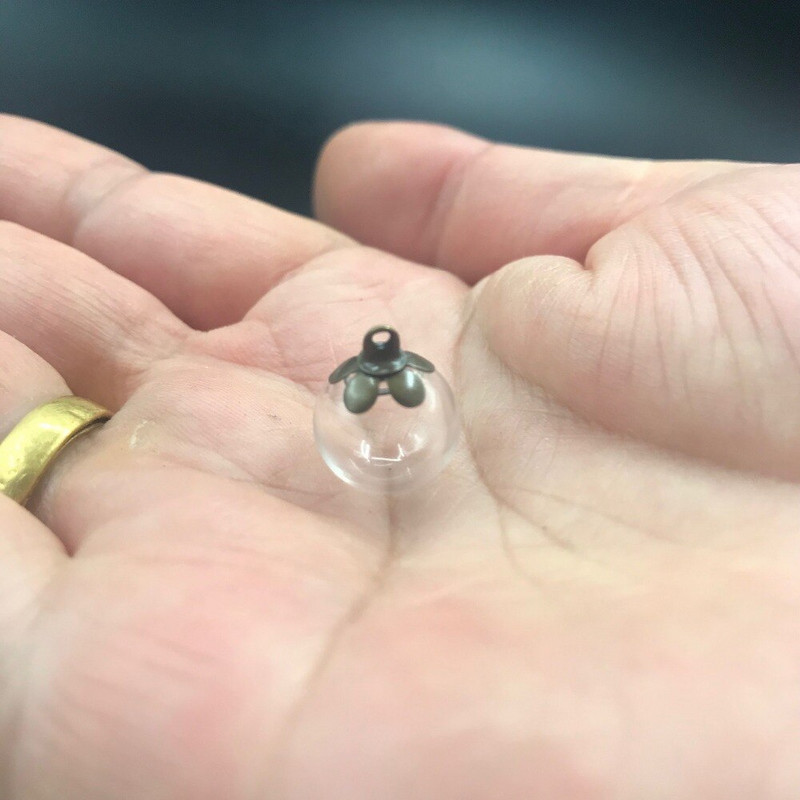 5tk 10mm klaasist maakera medaljon õõnes mulli kupli kate sooviga pudelipurgi kaelakee ümmargune pallikera võluviaal isetehtud ripats