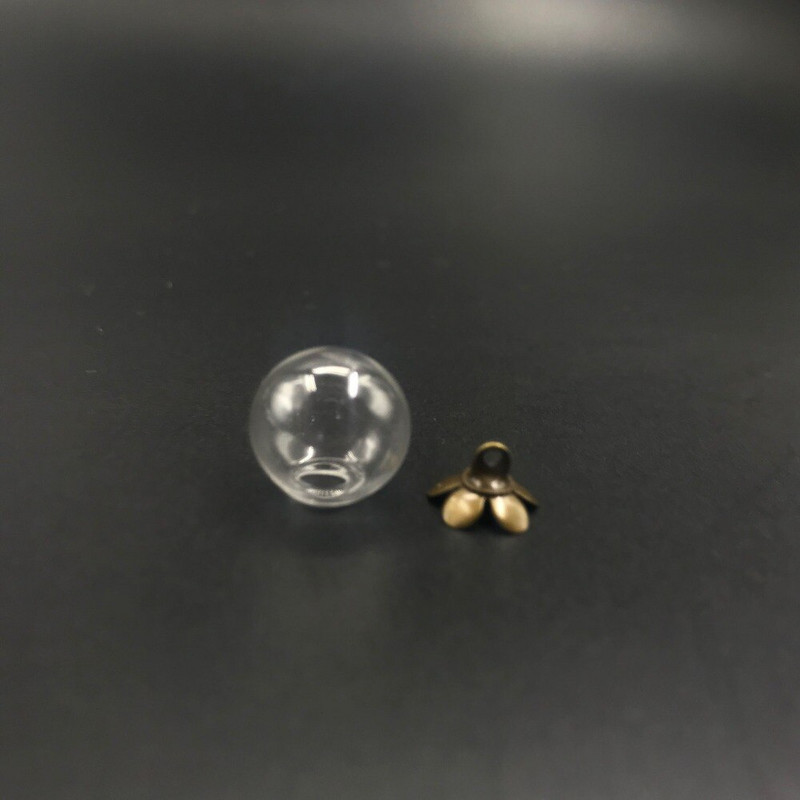 5tk 10mm klaasist maakera medaljon õõnes mulli kupli kate sooviga pudelipurgi kaelakee ümmargune pallikera võluviaal isetehtud ripats