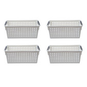 4X Plastične košare/kante za pohranu u japanskom stilu koje se mogu složiti Organizatori Voće Igračke Odjeća Pretinac za rukavice Košara za pohranu otpadaka