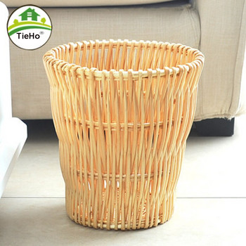 Ντουλάπι σαλονιού Rattan Storage Willow Woven Περιβαλλοντικός Κάδος Αποθήκευσης Υπνοδωμάτιο Στρογγυλό Καλάθι Sundries Απλό Έπιπλα σπιτιού