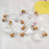 15 ΤΕΜ Μίνι φελλό γυάλινο μπουκάλι γυάλινο φιαλίδιο κρεμαστό φελλό μπουκάλια μπρελόκ ευχών μπουκάλι κολιέ μενταγιόν χειροποίητα ευρήματα κοσμημάτων