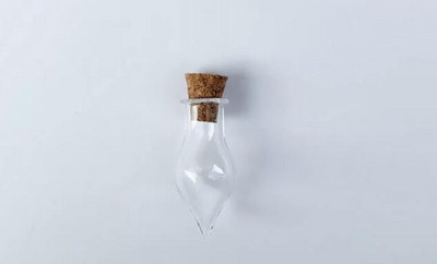 15 ΤΕΜ Μίνι φελλό γυάλινο μπουκάλι γυάλινο φιαλίδιο κρεμαστό φελλό μπουκάλια μπρελόκ ευχών μπουκάλι κολιέ μενταγιόν χειροποίητα ευρήματα κοσμημάτων