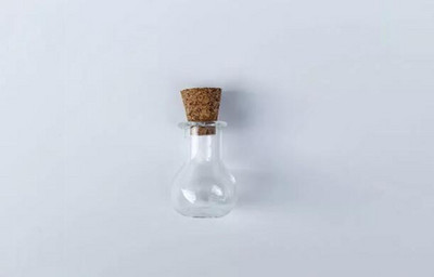 15 ΤΕΜ Μίνι φελλό γυάλινο μπουκάλι γυάλινο φιαλίδιο κρεμαστό φελλό μπουκάλια μπρελόκ ευχών μπουκάλι κολιέ μενταγιόν χειροποίητα ευρήματα κοσμημάτων