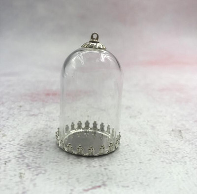 5 vnt. / siunta 38x25 mm Vamzdis stiklinis gaublys karūnėlės pagrindo karoliukai dangtelių rinkinys stiklinis buteliukas pakabukas stiklinis dangtelis kupolo stiklainiai karoliai pakabukas mielas pakabukas