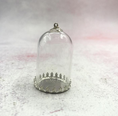 5 vnt. / siunta 38x25 mm Vamzdis stiklinis gaublys karūnėlės pagrindo karoliukai dangtelių rinkinys stiklinis buteliukas pakabukas stiklinis dangtelis kupolo stiklainiai karoliai pakabukas mielas pakabukas