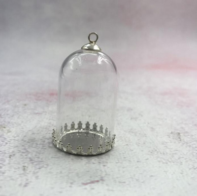 5 vnt. / siunta 38x25 mm Vamzdis stiklinis gaublys karūnėlės pagrindo karoliukai dangtelių rinkinys stiklinis buteliukas pakabukas stiklinis dangtelis kupolo stiklainiai karoliai pakabukas mielas pakabukas