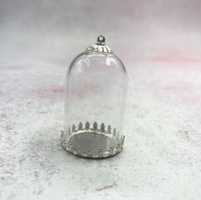 5 vnt. / siunta 38x25 mm Vamzdis stiklinis gaublys karūnėlės pagrindo karoliukai dangtelių rinkinys stiklinis buteliukas pakabukas stiklinis dangtelis kupolo stiklainiai karoliai pakabukas mielas pakabukas