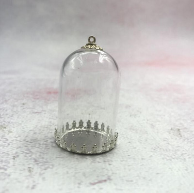 5 vnt. / siunta 38x25 mm Vamzdis stiklinis gaublys karūnėlės pagrindo karoliukai dangtelių rinkinys stiklinis buteliukas pakabukas stiklinis dangtelis kupolo stiklainiai karoliai pakabukas mielas pakabukas