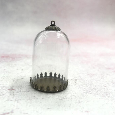 5 vnt. / siunta 38x25 mm Vamzdis stiklinis gaublys karūnėlės pagrindo karoliukai dangtelių rinkinys stiklinis buteliukas pakabukas stiklinis dangtelis kupolo stiklainiai karoliai pakabukas mielas pakabukas