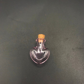 Mix Color Mini Heart Shape Glass Floating Bottle With Cork Stopper Glass Message Βαζάκια φιαλίδιο δοχείο Διακόσμηση γάμου 10τμχ