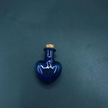 Mix Color Mini Heart Shape Glass Floating Bottle With Cork Stopper Glass Message Βαζάκια φιαλίδιο δοχείο Διακόσμηση γάμου 10τμχ