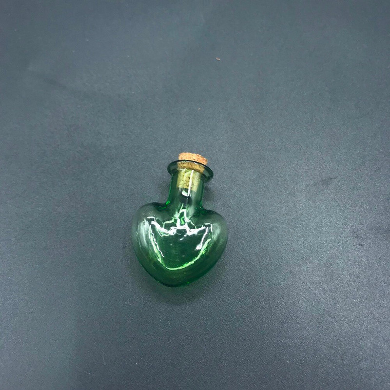 Mix Color Mini Szív alakú Üveg Kívánság Lebegő Palack Parafa dugóval Üveg Üzenet Fiola üvegek tartály Esküvői Dekor 10db