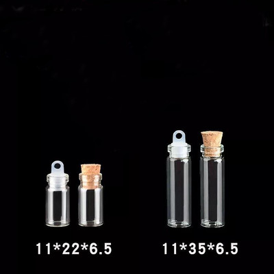 20 τμχ/παρτίδα 1ml 2ml Μικρά χαριτωμένα μίνι πώματα φελλού Γυάλινα μπουκάλια Φιαλίδια Βάζα Δοχεία Ευχής Μπουκάλι Γυάλινο χειροτεχνία Χριστουγεννιάτικα δώρα