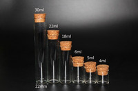 10pcs/lot 4ml 5ml 6ml 18ml 22ml Tube staklenke Staklene boce Bočice s plutenim čepom Svadbeni kućni dekor Poklopac za hranu Boce Staklenke