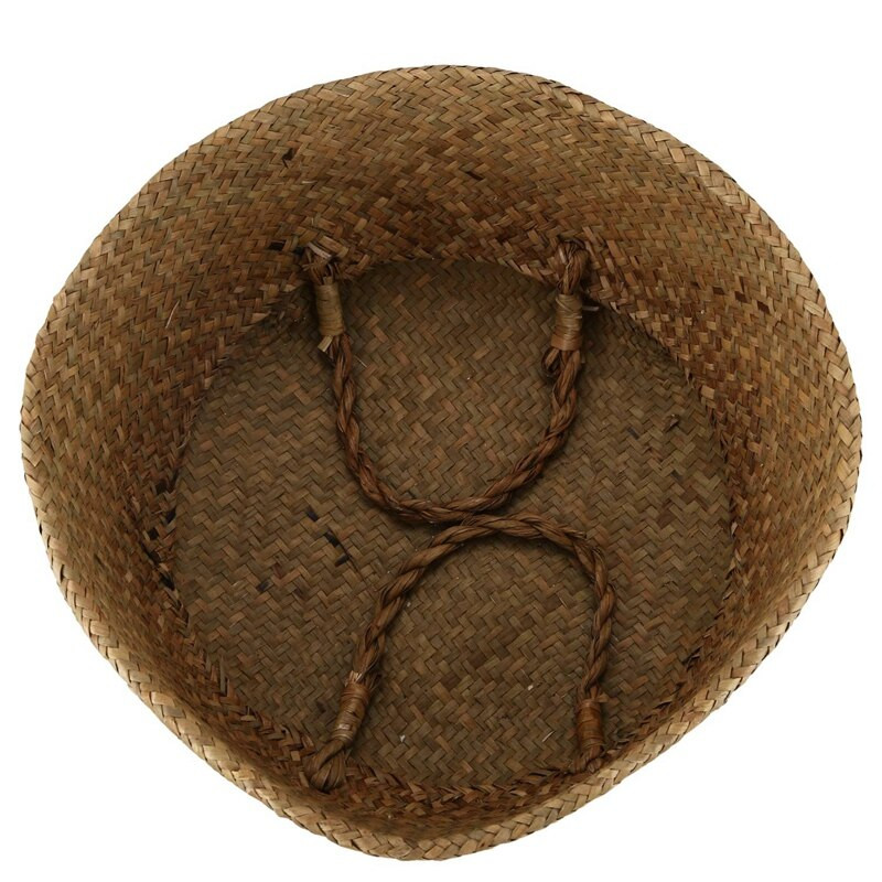 2X tengerifű fonott kosár rattan összehajtható függő virágcserep ültető szőtt piszkos szennyes akadály Tárolókosár L