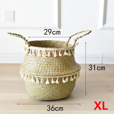 S-XXXL Namų apyvokos natūralūs jūros dumbliai austi laikymo vazonai sodo gėlių vazos pakabinami krepšelis laikymo krepšelis namų dekoravimui