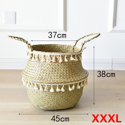 S-XXXL Namų apyvokos natūralūs jūros dumbliai austi laikymo vazonai sodo gėlių vazos pakabinami krepšelis laikymo krepšelis namų dekoravimui