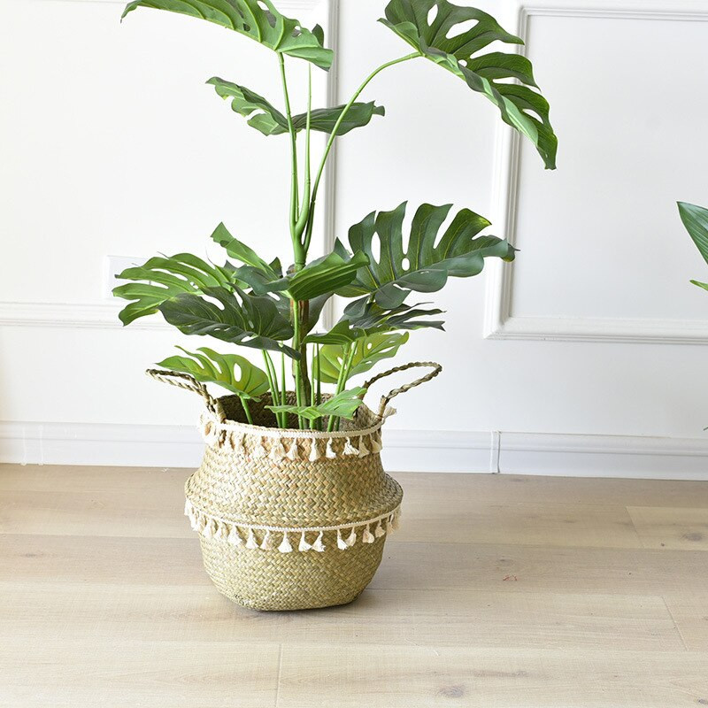 S-XXXL Namų apyvokos natūralūs jūros dumbliai austi laikymo vazonai sodo gėlių vazos pakabinami krepšelis laikymo krepšelis namų dekoravimui