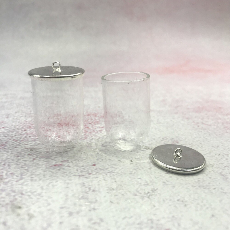 5 vnt / siunta 30x20 mm varpelio stiklainiai vamzdžio formos stiklinis gaublys burbulas su 7 spalvų pagrindo stiklu norinčių butelių karoliai stiklo dangtelis kupolo dangtelis