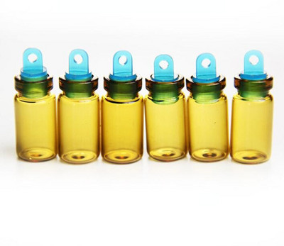 10db 1ml 11x22mm mini barna üveg kívánságüvegek parafa műanyag dugóval Üres üveg fiolák Tégerek Kis barkács party ajándék palack