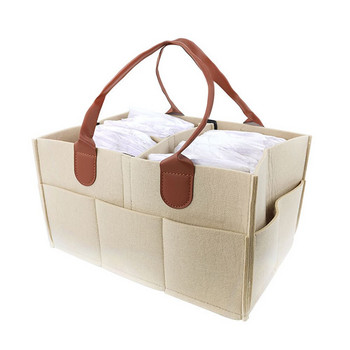 Креативна модна чанта за съхранение на бебешки пелени Пътна чанта за съхранение на мумия Чанта за съхранение на филцови пелени Бебешка кошница от филц Джоб за съхранение на бебета