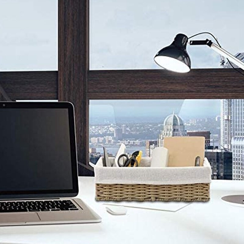 Fürdőszoba tároló kosár Szemetes WC papír kosár tároló kosár WC-hez alkalmas fürdőszoba 2 db bézs