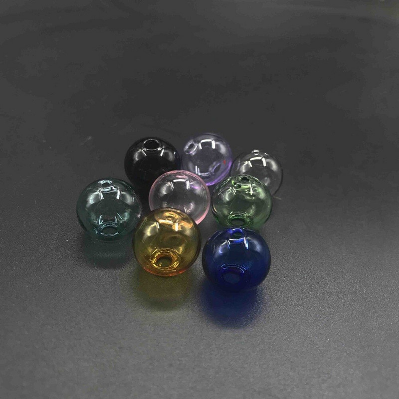 18mm-es dupla lyuk színes golyós üveggömb függő üveg flakon fiola medál parfüm olaj nyaklánc kiegészítők kézzel készített dekor 10db