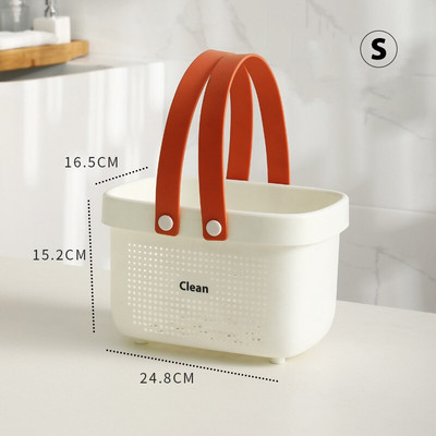 Egyszerű hordozható, üreges, újrafelhasználható műanyag fürdőszobai tároló rendszerező kosár Otthon ételhez Harapnivalók Játékok Piperecikkek Dropship Tároló
