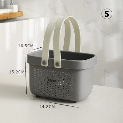 Egyszerű hordozható, üreges, újrafelhasználható műanyag fürdőszobai tároló rendszerező kosár Otthon ételhez Harapnivalók Játékok Piperecikkek Dropship Tároló