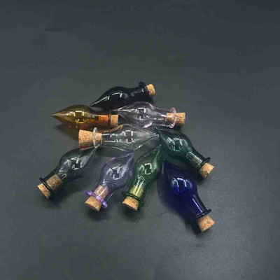 Színes mini üveg palack parfüm nyaklánc medál kívánság Drift palackok parafával Arts üvegek medálok ajándékok fiola dekor 10db