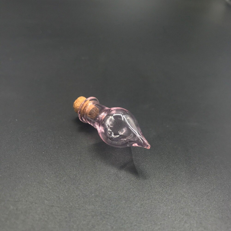 Színes mini üveg palack parfüm nyaklánc medál kívánság Drift palackok parafával Arts üvegek medálok ajándékok fiola dekor 10db