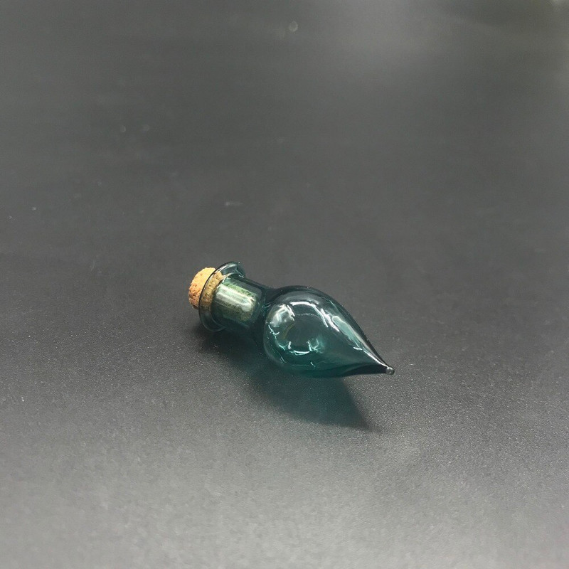 Színes mini üveg palack parfüm nyaklánc medál kívánság Drift palackok parafával Arts üvegek medálok ajándékok fiola dekor 10db
