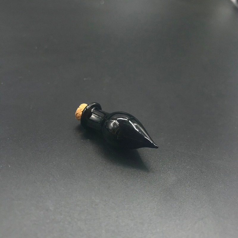 Színes mini üveg palack parfüm nyaklánc medál kívánság Drift palackok parafával Arts üvegek medálok ajándékok fiola dekor 10db
