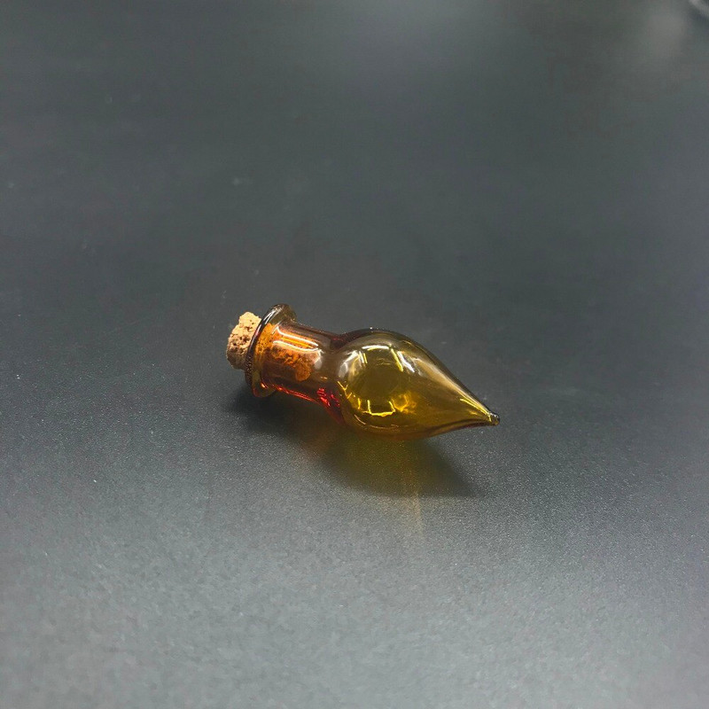 Színes mini üveg palack parfüm nyaklánc medál kívánság Drift palackok parafával Arts üvegek medálok ajándékok fiola dekor 10db