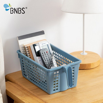 BNBS Kitchen Storage Basket Makeup Bathroom Organizer Desktop Sundries Basket for Cosmetic Plastic with Handle Storage Container