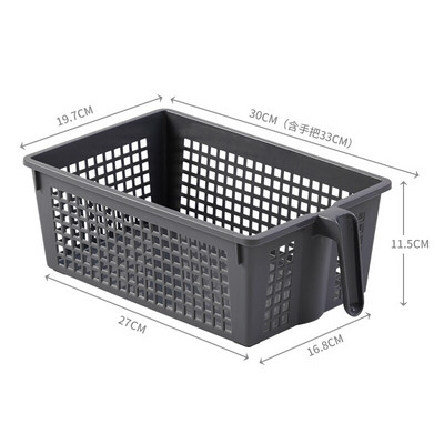 BNBS Kitchen Storage Sminkkosár Fürdőszoba Szervező Asztali egyéb kosár kozmetikai műanyagokhoz fogantyús tárolótartály